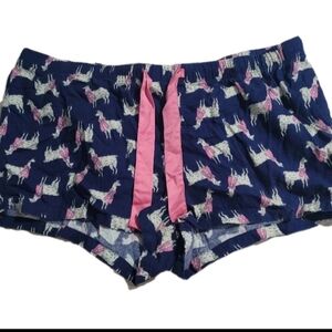 Old Navy Llama Print Pajama Shorts - Navy and Pink